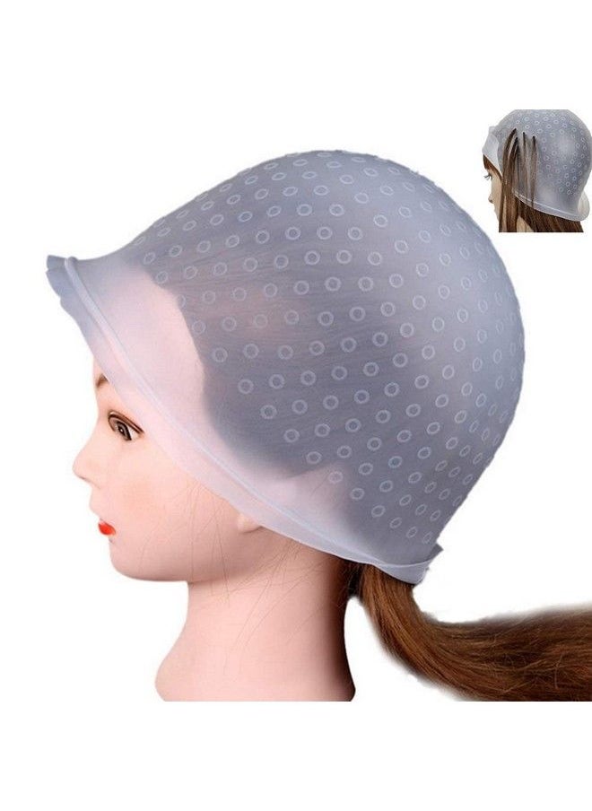 Sweetpea - Reusable Silicone Highlight Cap With Metal Hook Professional Hair Coloring Dyeing Hat - Image 1