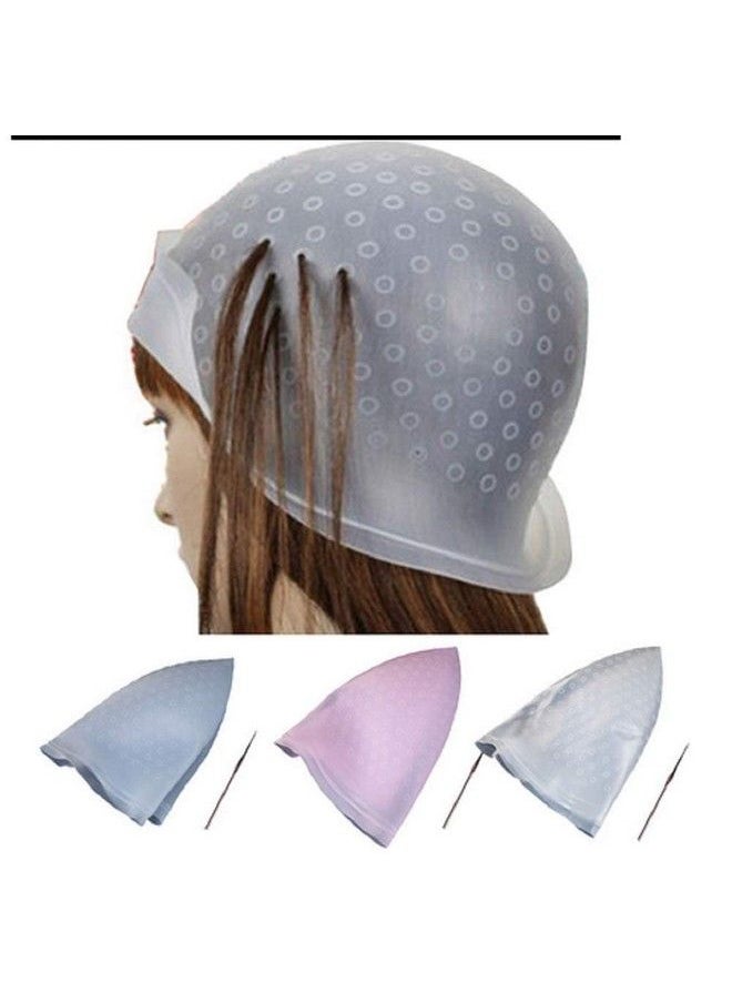 Sweetpea - Reusable Silicone Highlight Cap With Metal Hook Professional Hair Coloring Dyeing Hat - Image 1