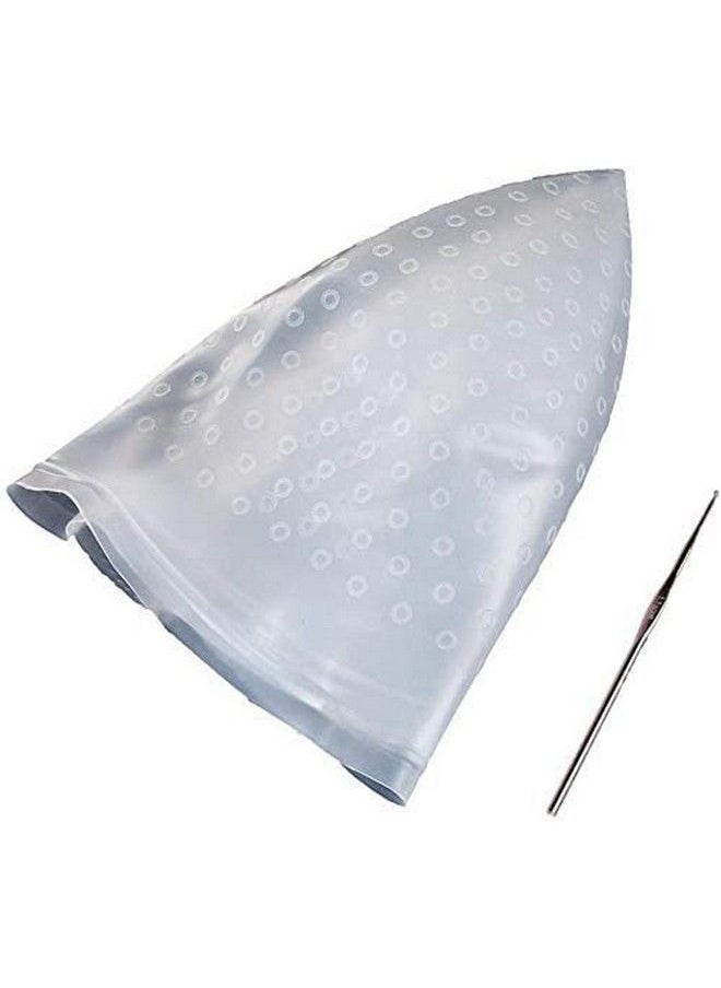 Sweetpea - Reusable Silicone Highlight Cap With Metal Hook Professional Hair Coloring Dyeing Hat - Image 1