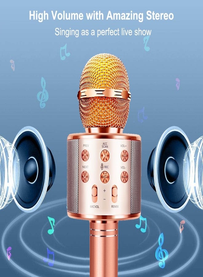 FINYIORE Microphone for Kids Voice Change Karaoke Microphone Kids Girl Gifts Handheld Wireless Bluetooth Microphone Home Party Favor Mic Microphones Kids Christmas Birthday Gifts - Image 5