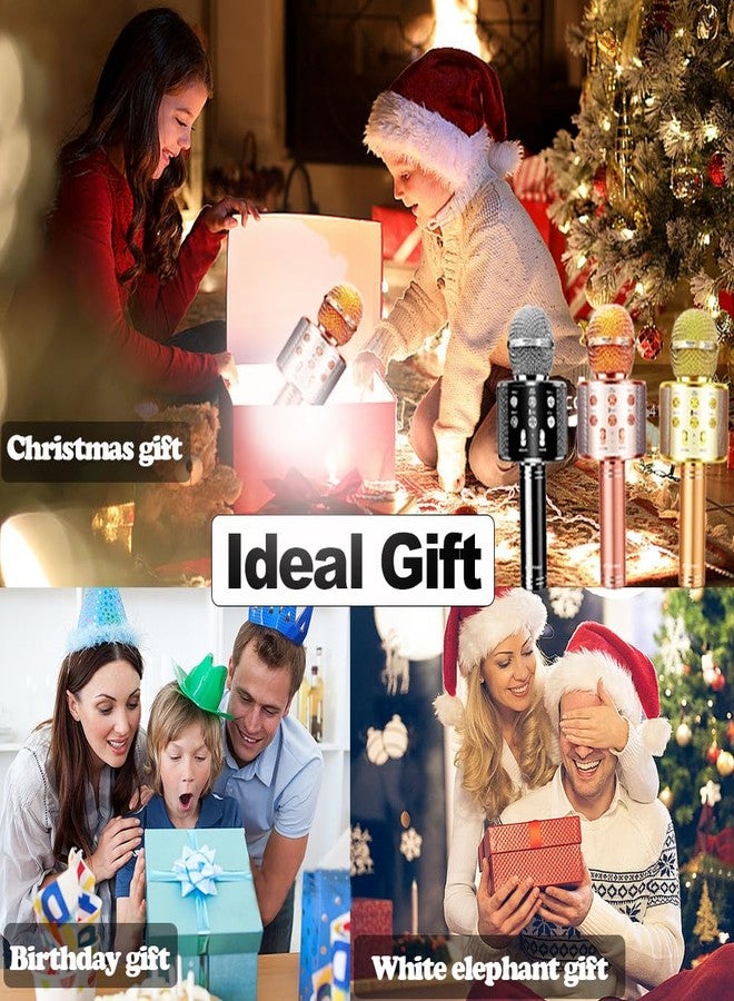 FINYIORE Microphone for Kids Voice Change Karaoke Microphone Kids Girl Gifts Handheld Wireless Bluetooth Microphone Home Party Favor Mic Microphones Kids Christmas Birthday Gifts - Image 2