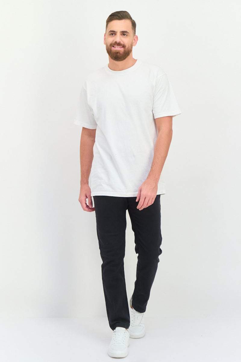 CROSSHATCH Men Regular Fit Plain Chino Pants, Black - Image 2