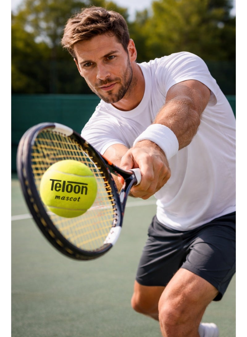 Teloon High Elasticity Premium Tennis Balls – Pack of 3 Balls – Durable Practice Balls for Beginners, Kids & Adults – Ideal for Daily Exercise, Coaching, School & Recreational Tennis Games – Soft Bounce Control – Outdoor & Indoor Use - Image 4