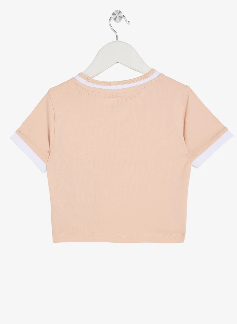 جس Kids Slogan Crew neck T-Shirt