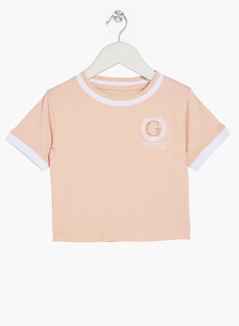 جس Kids Slogan Crew neck T-Shirt