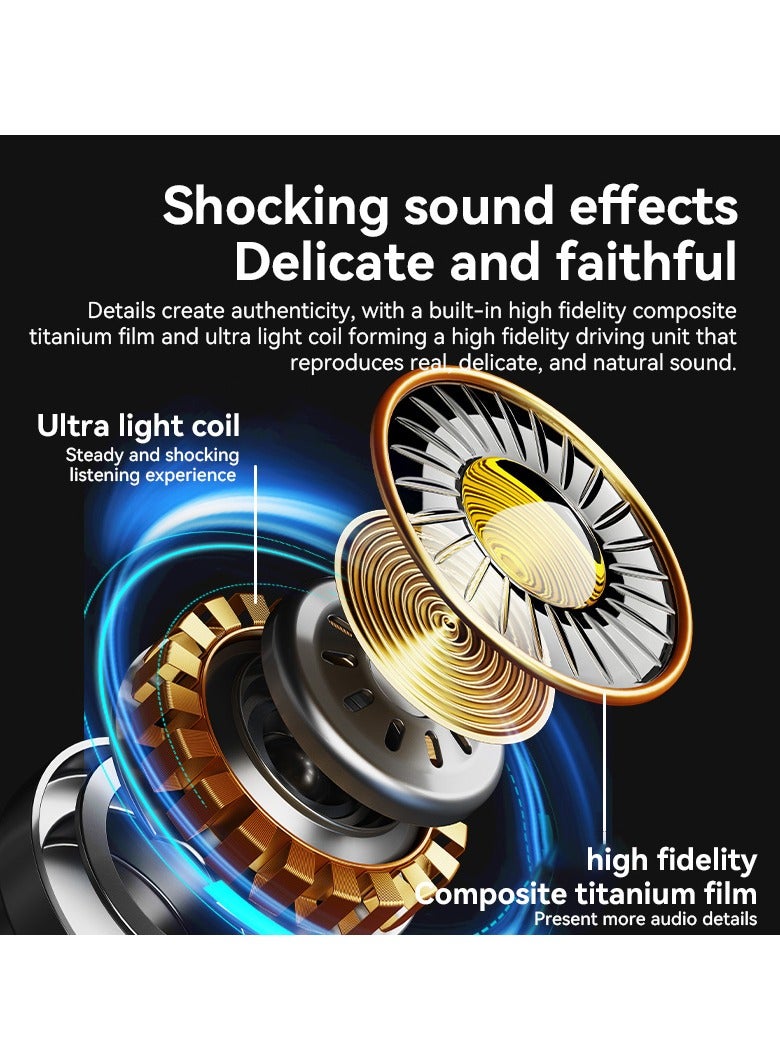 caijin Wireless earbuds bluetooth 5.49 earphones ENC noise cancelling in-ear waterproof earphones with microphone , suitable for outdoor travel - Image 3