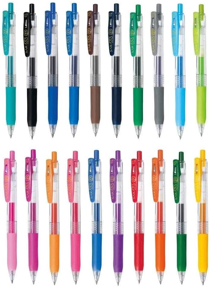 ZEBRA Sarasa Clip Gel Ink Ballpoint Pen 0.7 mm 20 Pieces Assorted Ink Color  - Image 1