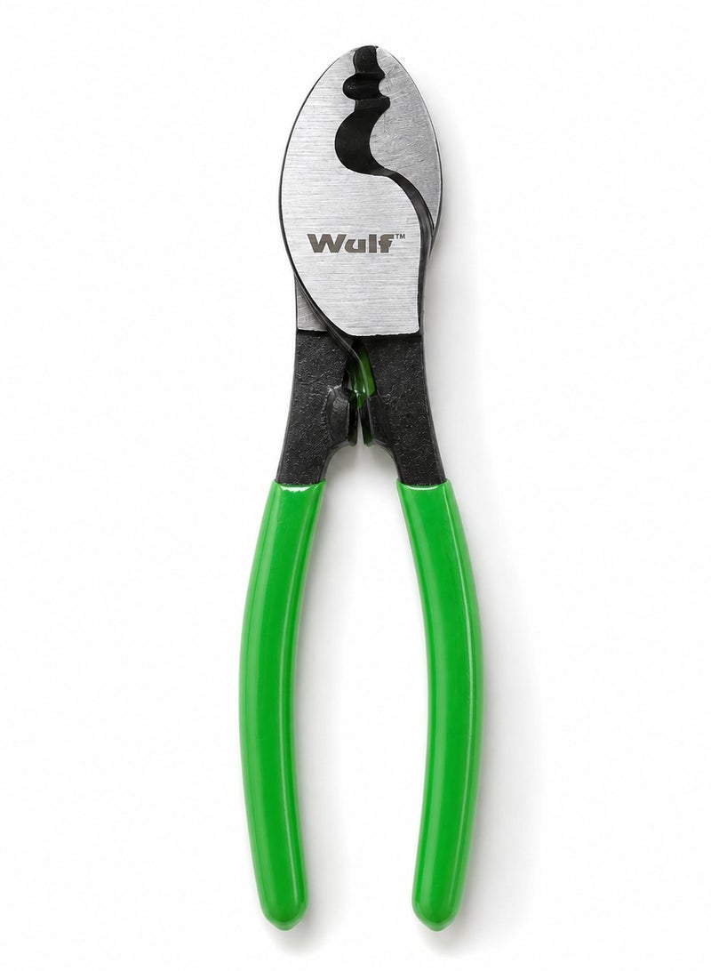 WULF 10 Inch Cable Cutter Heavy Duty Wire Cutting Plier Tool 250mm with Heat Treated Carbon Steel Blades and Non Slip PVC Grip Handle for Electrical, Telecom, Copper & Aluminium DIY Cable Cutting - Image 2