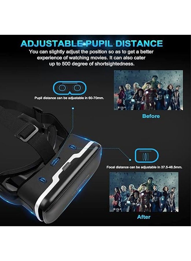 VR set with remote control, HD 3D VR glasses, virtual reality headset for VR games and 3D movies, VR goggles compatible with smartphones - Image 5