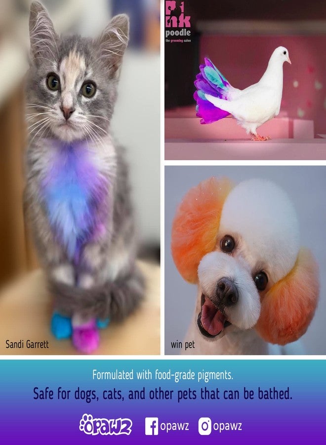 OPAWZ Semi-Permanent Dye for Pets, Non-toxic and Gentle, Safe for All Pets Can be Bathed, 4oz. (Strawberry Red) - Image 2