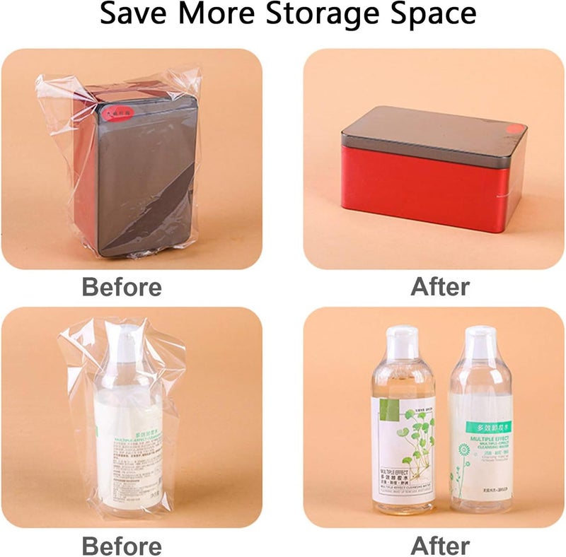Hemobllo Heat Shrink Wrap Bags : 200Pcs Clear PVC Heat Shrinkable Film Bags for Packagaing Soap Shoes Books, 25X19X0.1cm - Image 4