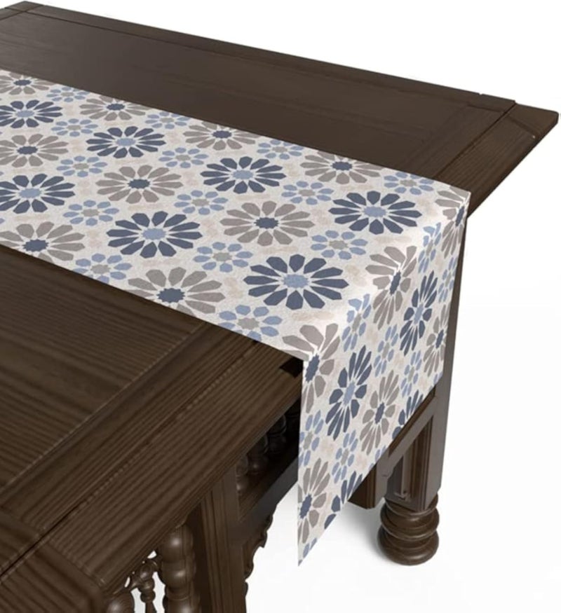 ART MOOD HOME سجادة أرضية إسلامية فريدة من نوعها من المخمل متعدد الألوان 35x140