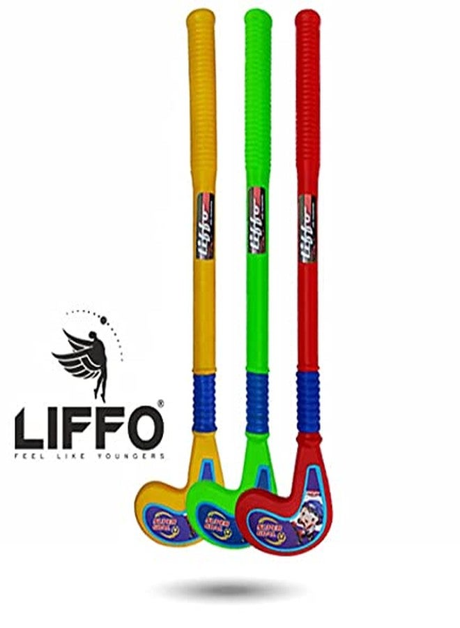 Liffo طقم هوكي للأطفال، 3 عصي هوكي و3 كرات (من 3 إلى 6 سنوات) - طقم من 3 قطع - Image 2