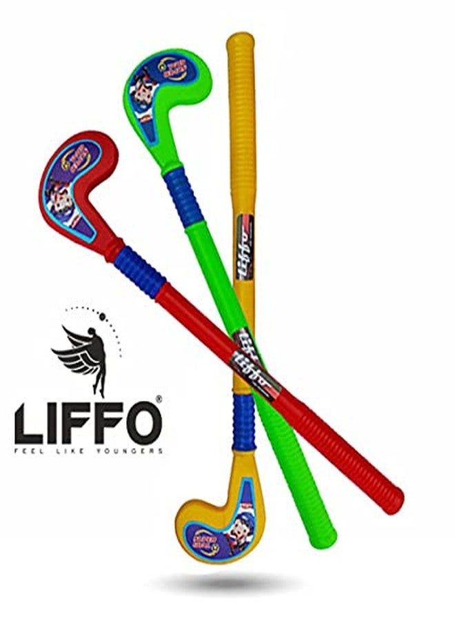 Liffo طقم هوكي للأطفال، 3 عصي هوكي و3 كرات (من 3 إلى 6 سنوات) - طقم من 3 قطع - Image 3