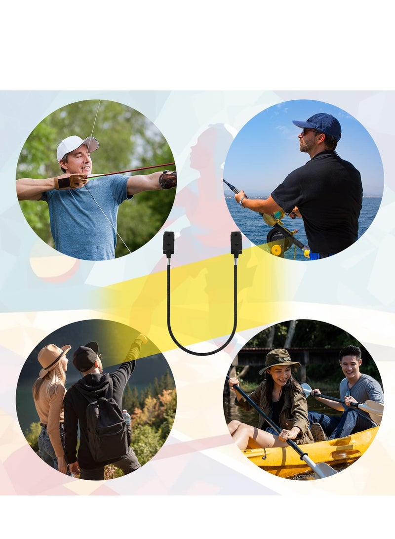 SYOSI Summer Hat Clip, 16 Pcs Windy Hat Strap Clips, Adjustable Hat Keeper Clip, Anti-Lost Strap with Cord Locks for Sports, Cap Retainers for Men Boating Rides Fishing Travel (Black)  - Image 5