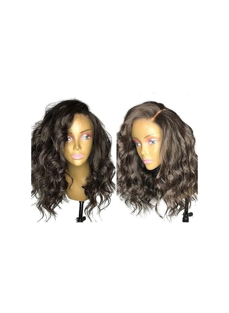Estelle Heat resistant high quality fiber Lace Front Short Wig body Dark Brown wave - Image 2