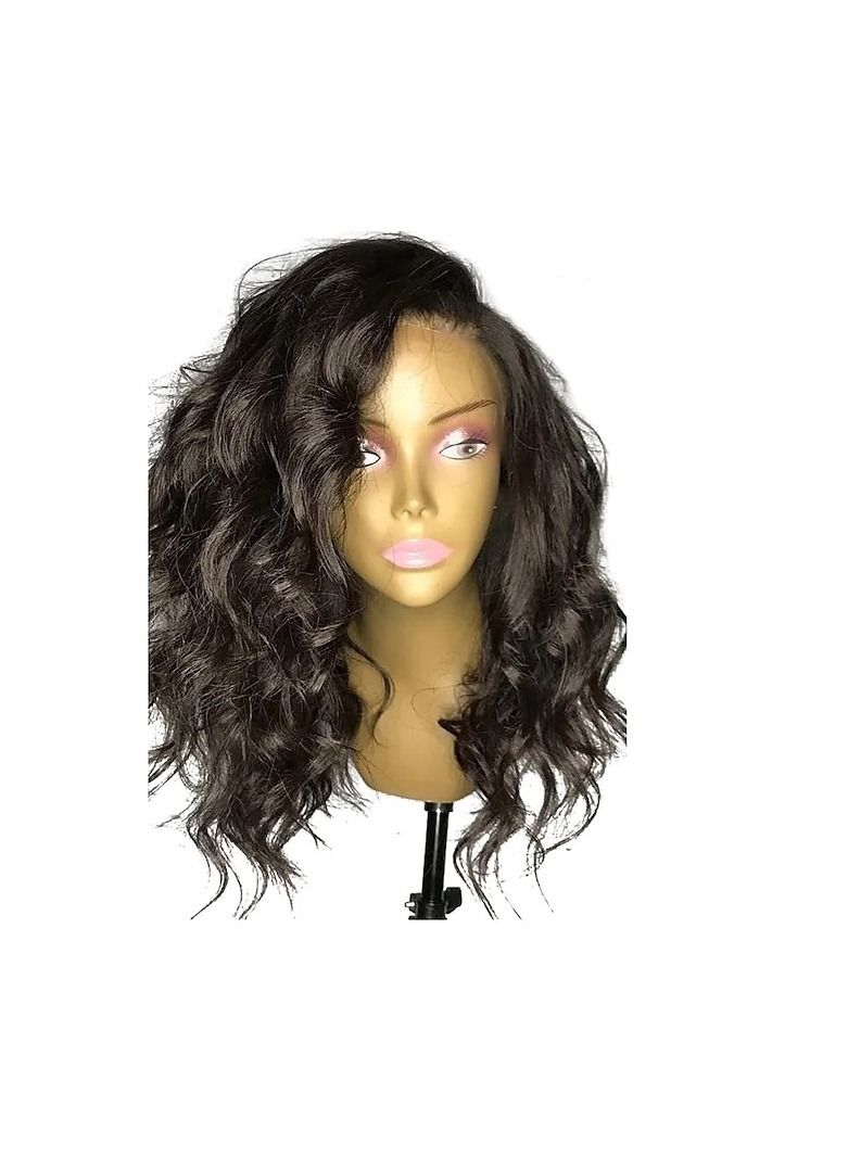 Estelle Heat resistant high quality fiber Lace Front Short Wig body Dark Brown wave - Image 3