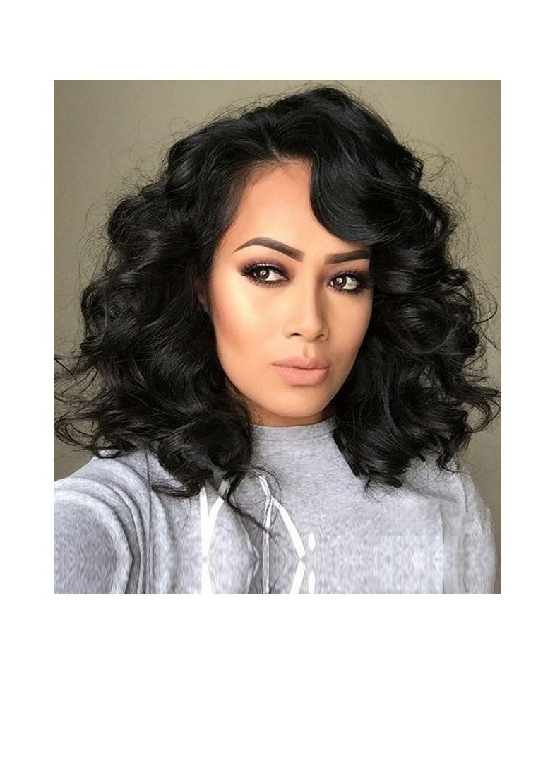 Estelle Heat resistant high quality fiber Lace Front Short Wig body Dark Brown wave - Image 1