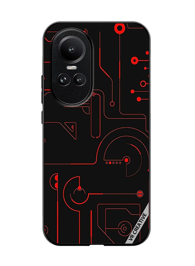 VR CREATIVE Protective Case Cover For Oppo Reno 10 Pro Game Circuit Design Multicolour - Image 1