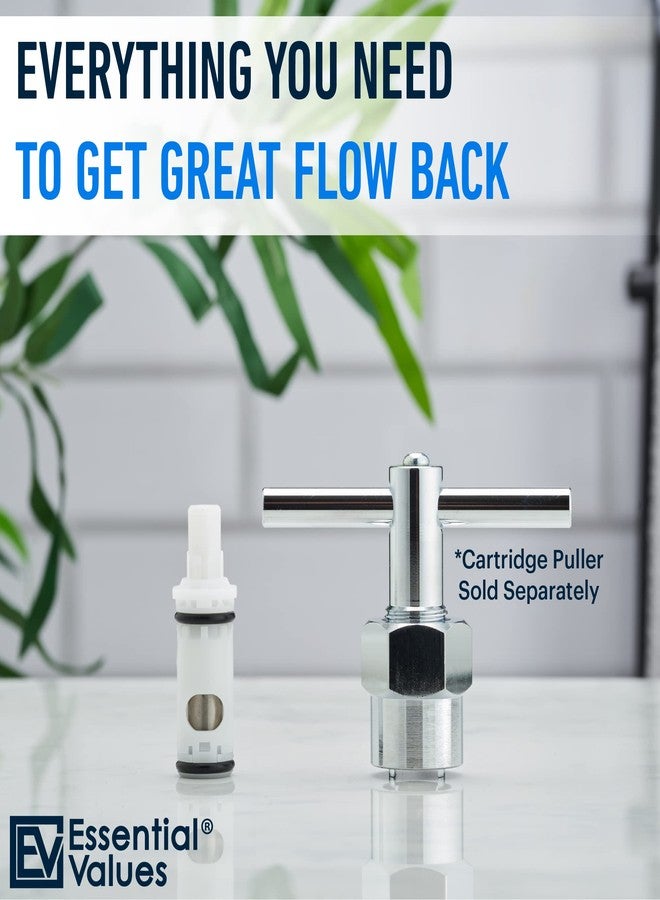 Essential Values Cartridge Compatible with 1224 Moen Replacement Faucet - Aftermarket Replacement For Moen Tub Shower & 2 Handle Faucets - Durable Brass 1224b & Plastic - 2 Pack - Image 4