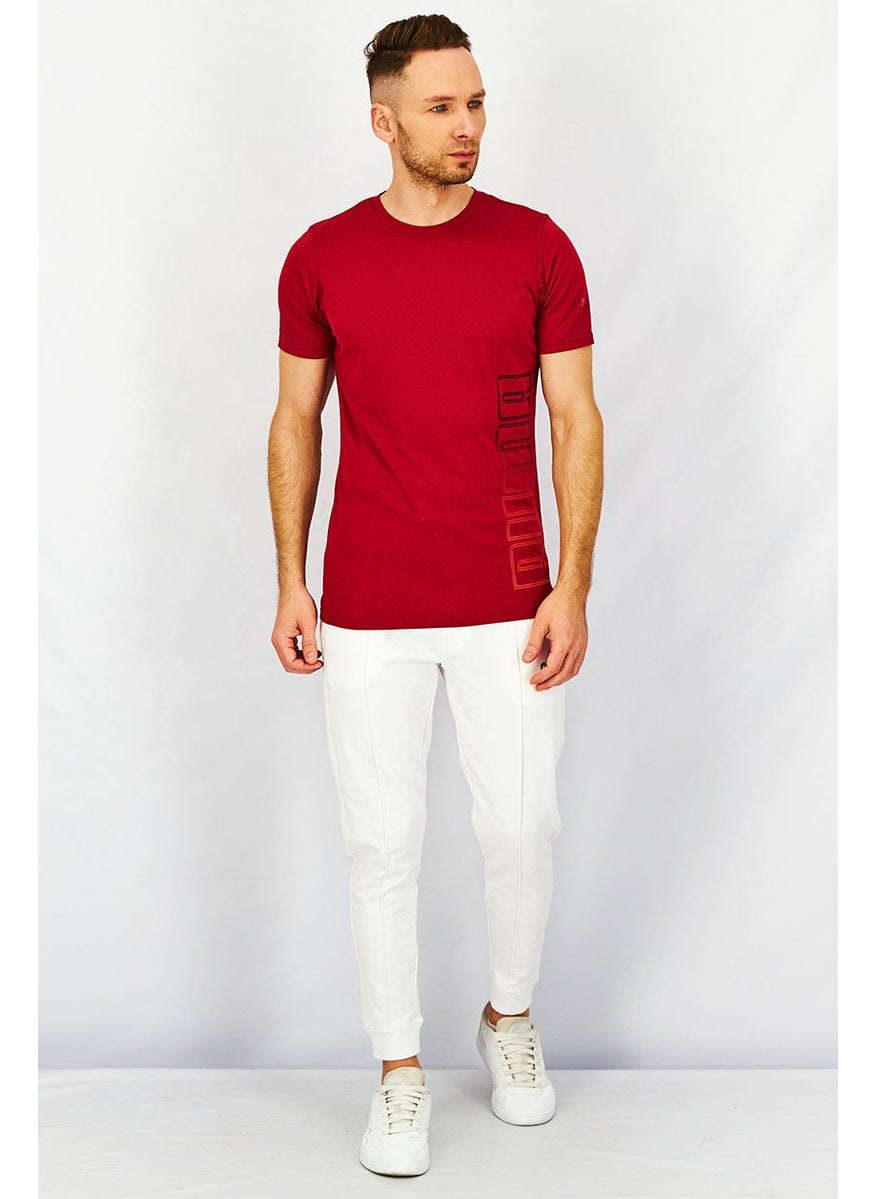 Men Regular Fit Running T-Shirt, Red