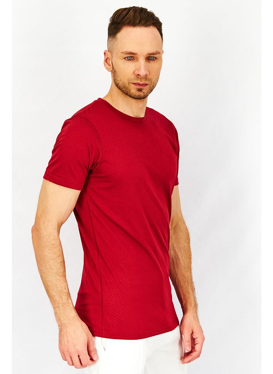 Men Regular Fit Running T-Shirt, Red