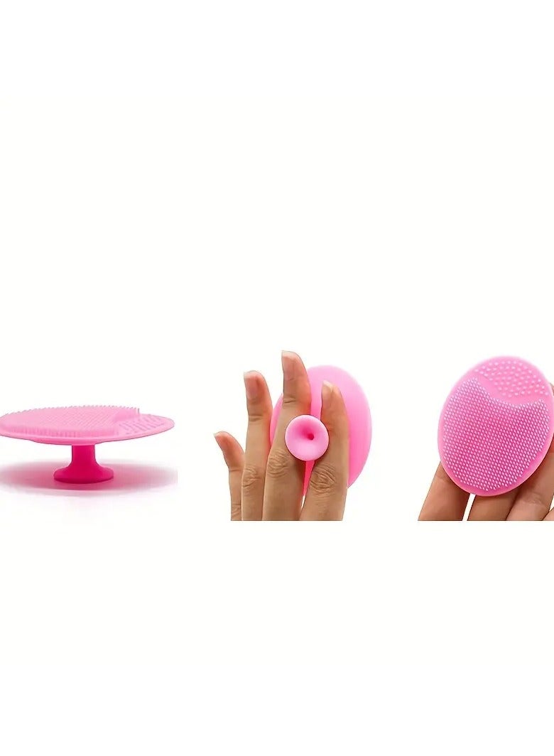 Goolsky فرشاة تنظيف الوجه، فرشاة تنظيف الوجه من السيليكون الناعم، مقشر الوجه، وسادة مسام للرؤوس السوداء وحب الشباب، فرشاة غسل الوجه للعناية بالبشرة العميقة - Image 4