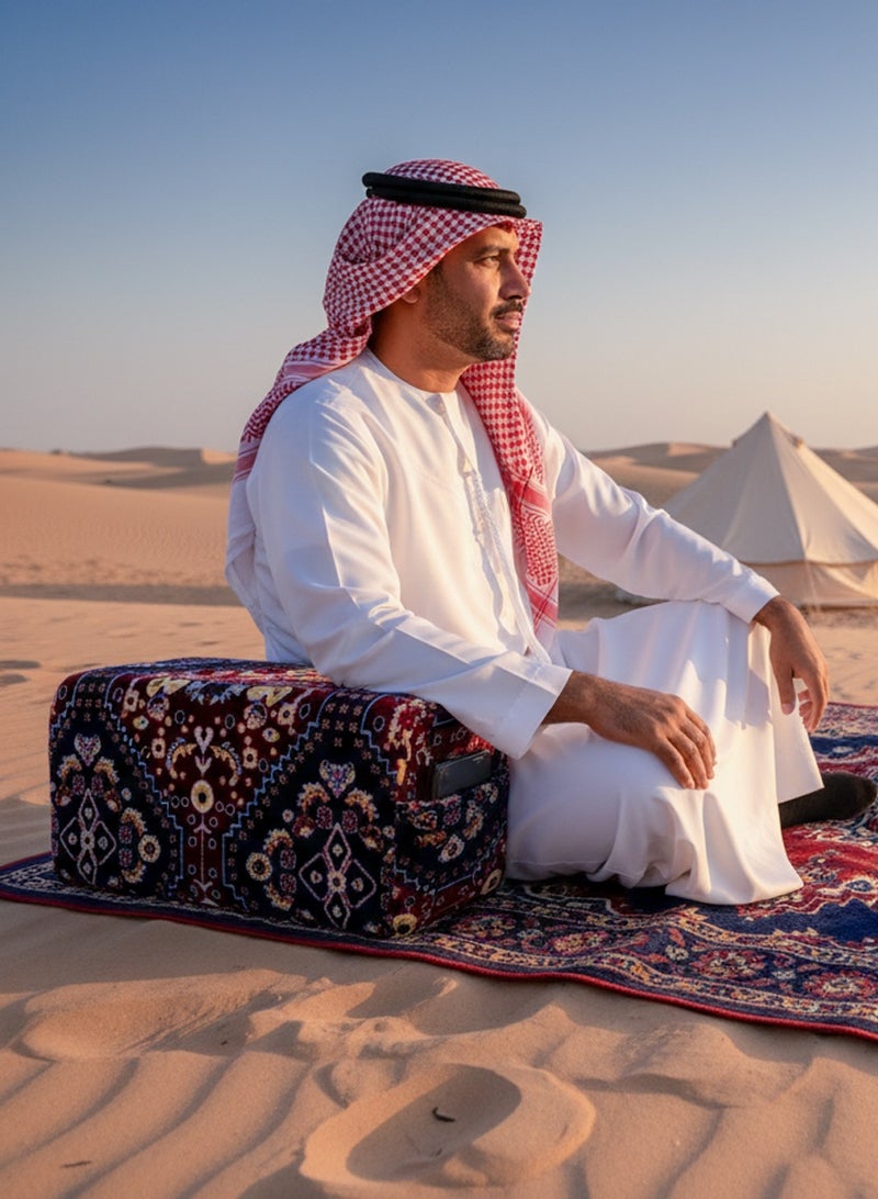 QUTOOB Armrest For Picnic And Camping, Luxurious Arm Rest Pillow, Elegant Traditional Design, Size 20x23x43 cm, Breathable Fabric, Skin-Friendly, Durable, and Comfortable - Pack of 2 - Image 2