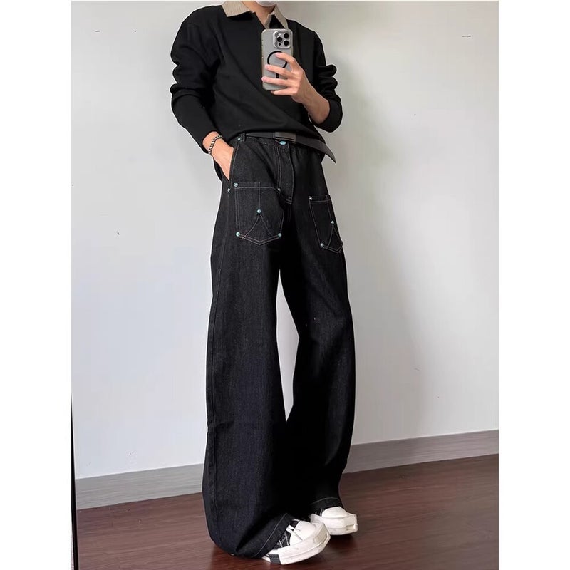 Unisex Casual Daily Denim Jeans - Image 5