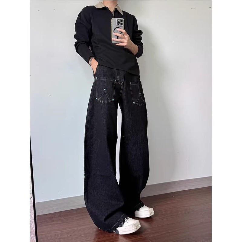 Unisex Casual Daily Denim Jeans - Image 3