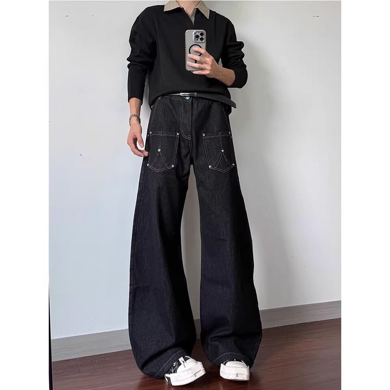 Unisex Casual Daily Denim Jeans - Image 2