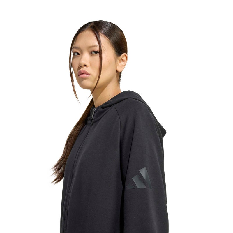adidas Soft Lux Full-Zip Hoodie - Image 3