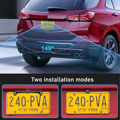 GLK Backup Camera - HD License Plate Backup Reverse Camera for 12-24V Pickup Truck Car SUV,with Night Vision, Wide Angle IP69K Waterproof, Full Metal Housing, 4pin Connector - Image 4