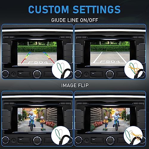GLK Backup Camera - HD License Plate Backup Reverse Camera for 12-24V Pickup Truck Car SUV,with Night Vision, Wide Angle IP69K Waterproof, Full Metal Housing, 4pin Connector - Image 5