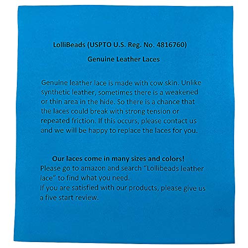 LolliBeads (TM) 3mm Flat Genuine Leather Shoe Lace Boot Lacing Strip Cord Braiding String Light Brown(72 Inches) - Image 4
