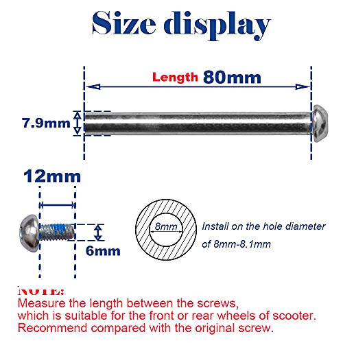 OTFAITP M8 Screws for 234Wheel Kid Scoote Replacement Micro Mini Foldable Kick Scooter Kids Scooters Axles Repair 60 - Image 3
