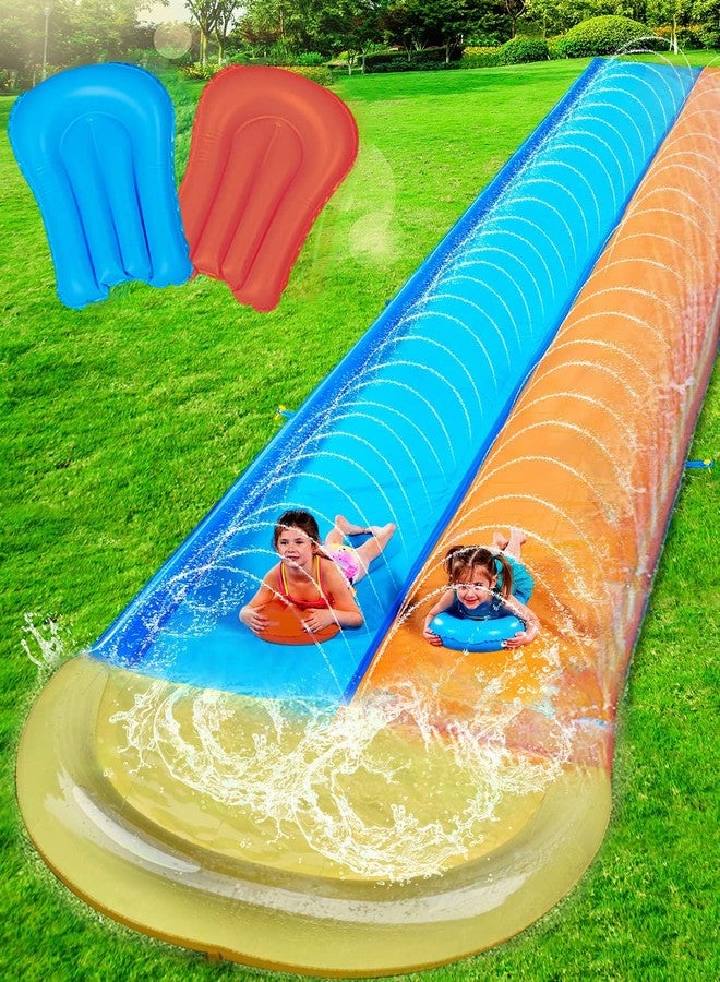 Dimple Slip and Slide Inflatable Water Slide with Sprinkler and 2 Bodyboards - Perfect Summer Toy for Kids with Build in Sprinkler for Backyard - 16ft x 5ft - Image 1