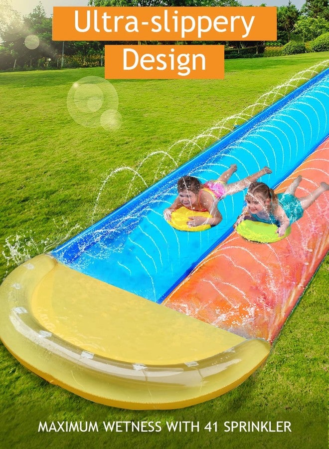 Dimple Slip and Slide Inflatable Water Slide with Sprinkler and 2 Bodyboards - Perfect Summer Toy for Kids with Build in Sprinkler for Backyard - 16ft x 5ft - Image 5