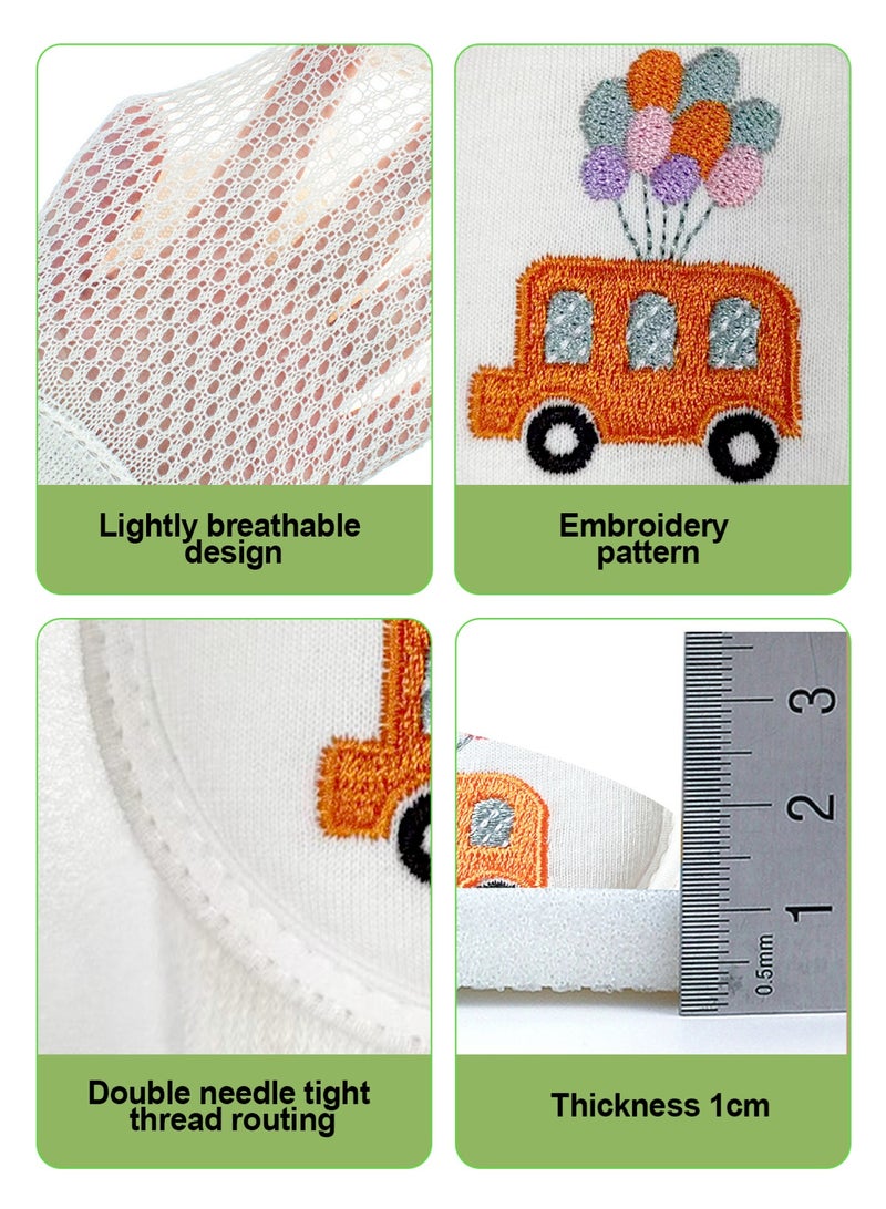 أوربازار مجموعة من قطعتين من وسادات الركبة والجوارب المضادة للانزلاق للأطفال حديثي الولادة من الجنسين، لحماية الركبة والكاحل (سيارة ودب) للأطفال من عمر 1 إلى 3 سنوات - Image 3