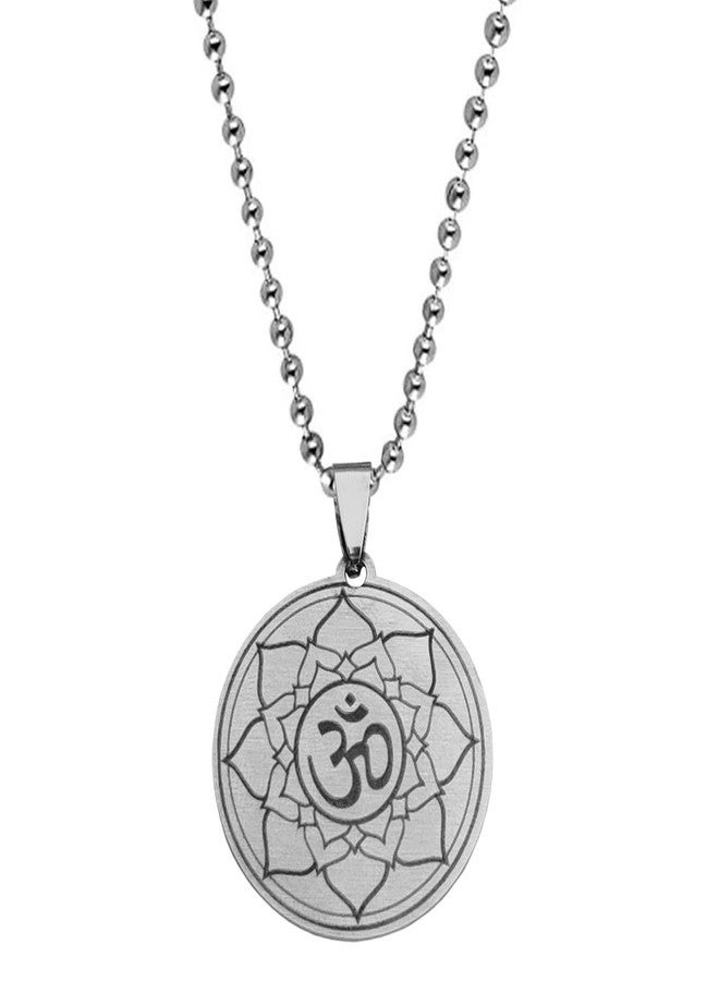 AFH Viadik Seven chakra OM Spiritual Yoga and Meditation Symbol Religious Pendant Necklace Chain For Men And Women