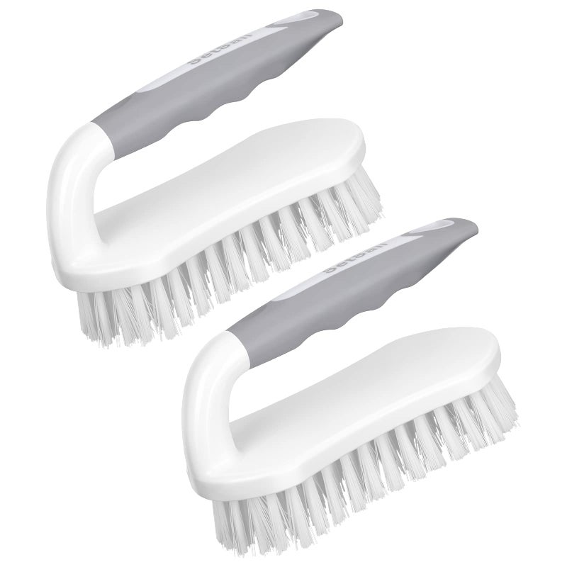 SetSail Scrub Brush, Heavy-Duty Scrub Brushes for Cleaning with Stiff Bristles Cleaning Brush for Shower, Bathroom, Carpet, Kitchen and Bathtub Scrubber - 2 Pack - Image 1