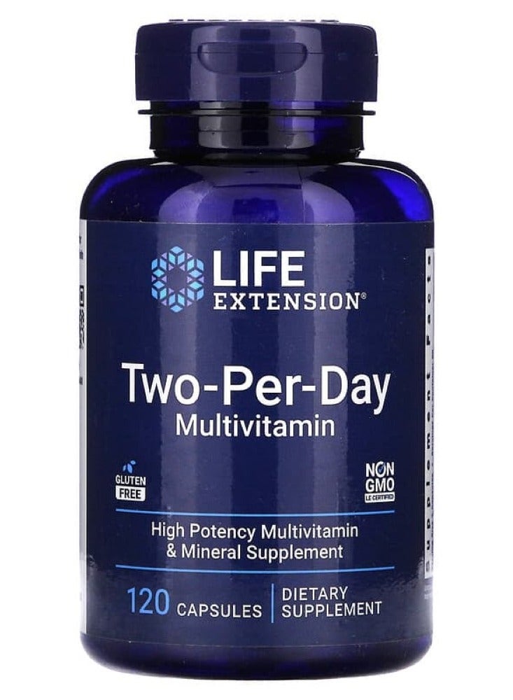 Life Extension, Twice Daily Multivitamin, 120 Capsules