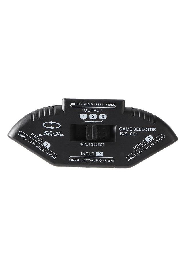 3-Input 1-Output Audio Video AV Switcher Splitter for XBOX/DVD/PS2