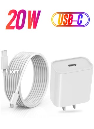 20W PD Fast Charger Type C Power Wall Charger Block 6FT USB C to Lightning Cable Compatible iPhone 12/12 Mini/12 Pro Max/11 Pro/Xs - pzsku/Z3BACB538BECDA2DFFC65Z/45/_/1738233430/4e68bbb5-6929-4663-a188-ff06a25f724c