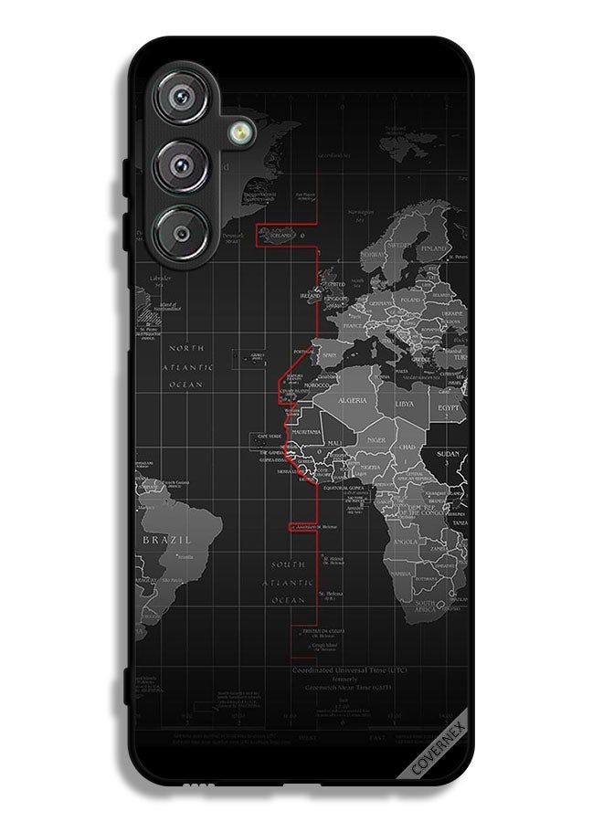 Covernex Samsung Galaxy F36 Protective Case Cover World Map