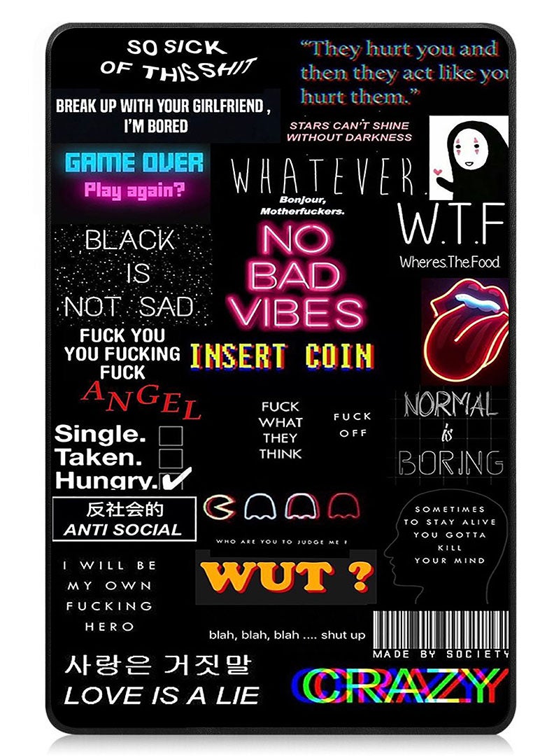 Theodor Protective Flip Case For Apple iPad Pro 11 (2024) With Trifold Stand Auto Wake Sleep Shockproof Cover No Bad Vibes - Image 1