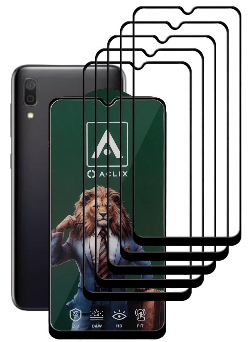 ACLIX 5 Pieces Antistatic ESD Dustproof Premium Quality High Definition Tempered Glass Screen Protector Designed For Samsung Galaxy A30 - Image 1