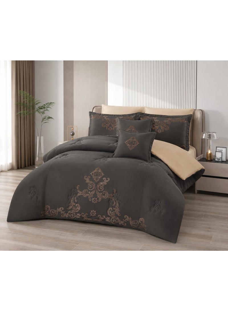 8-Piece Embroidered Summer Bedspread (Double/King Size) – Luxurious Detail and Exceptional Comfort - Image 1