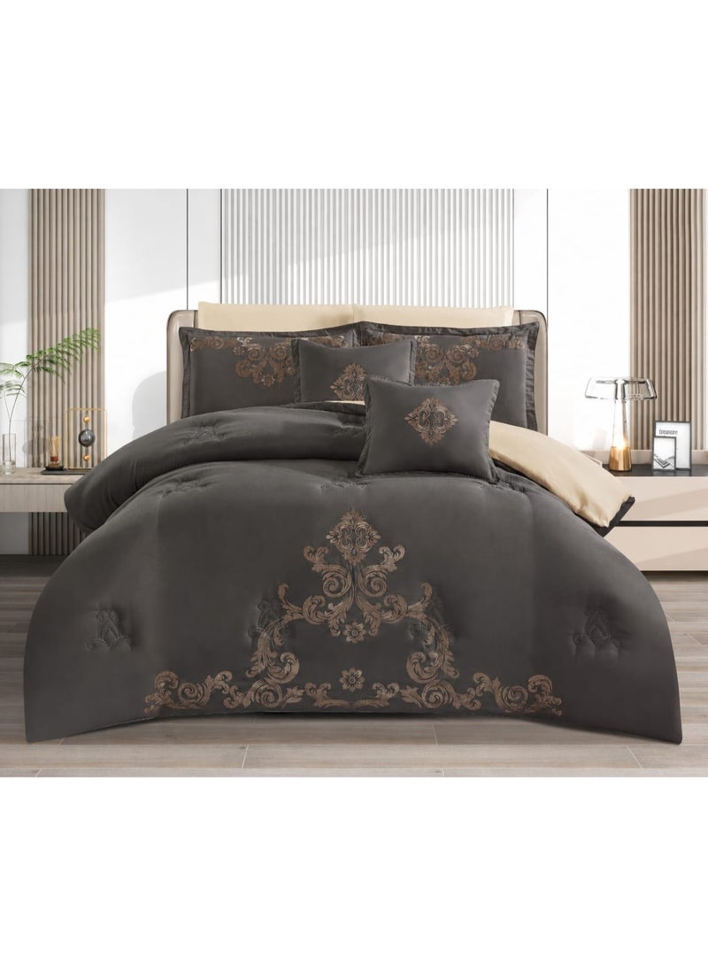 8-Piece Embroidered Summer Bedspread (Double/King Size) – Luxurious Detail and Exceptional Comfort - Image 3