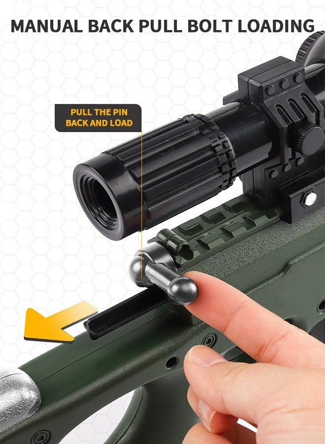 GROIC Toy Gun Soft Bullets Education Toy,Sniper Rifle Blaster Gun AWM,Double Mirror Effect Toy Sniper Guns,DIY Toy with Rich Accessories ,Shooting Games Toys for Kids - Image 2